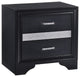 3 Drawers Wooden Nightstand With Hide Drawer Design, Black