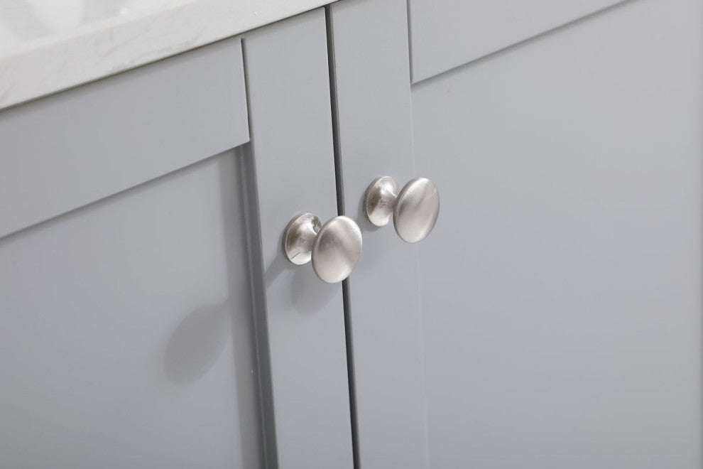 Sadie 42" Single Bathroom Vanity, Gray With Backsplash