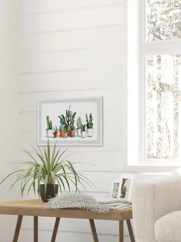 "Cactus Alive" Framed Painting Print, 30"x20"