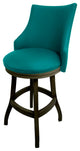 Swivel Wood Bar Stool 30", Bellissima, Teal, Dark Shadow