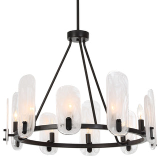 Ellipse 10 Light Dark Bronze Chandelier