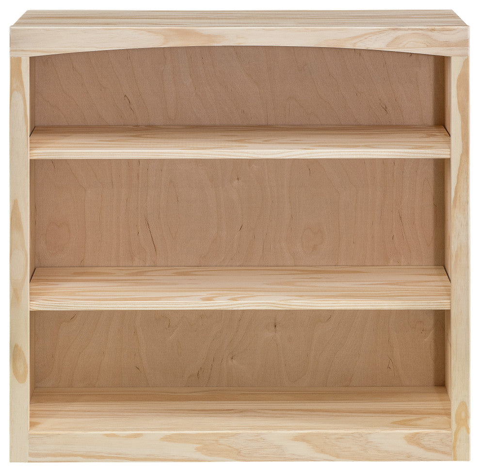 Solid Wood Bookcase 36x36, Unfinished