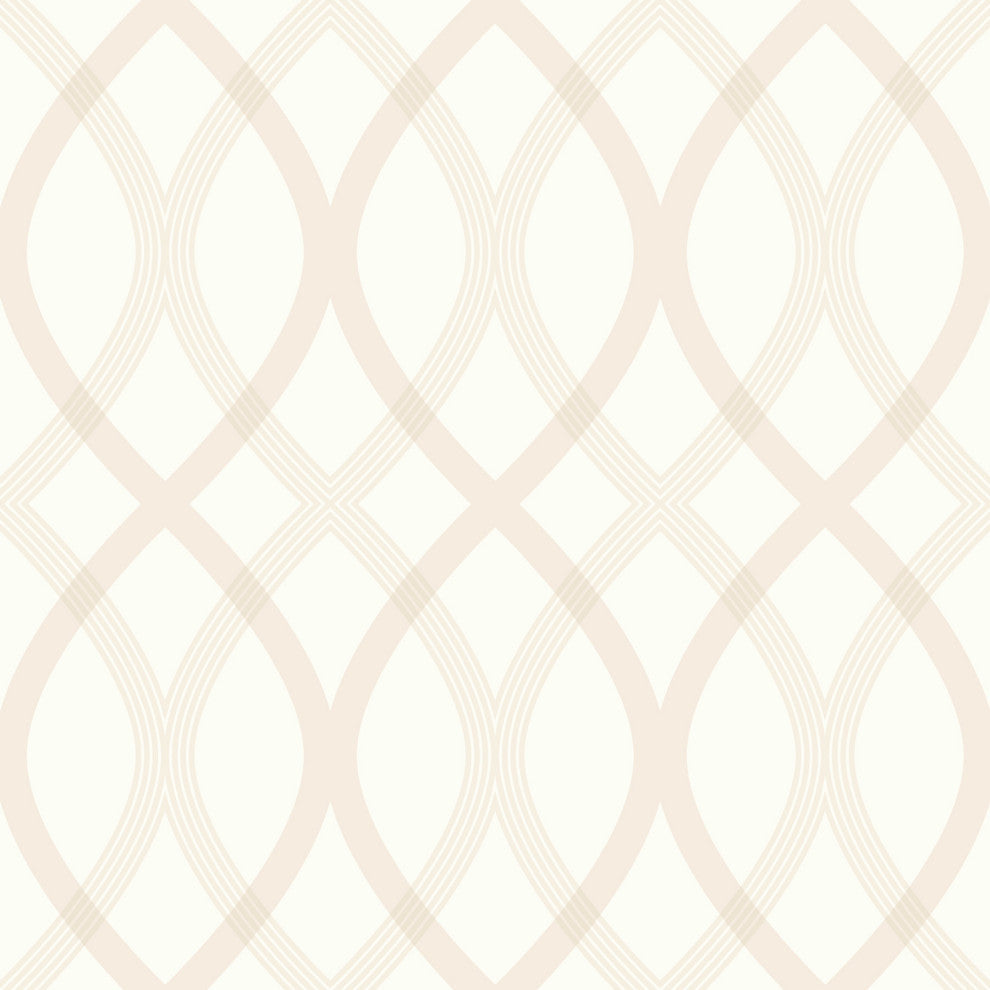 Contour Beige Geometric Lattice Wallpaper Bolt