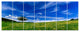Spring Landscape Green Fields, Landscape Canvas Art Print, 83"x32", 7 Panels