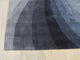 EORC Hand-tufted Wool Blue Contemporary Abstract Swirl Rug, Rectangular 4'x6'