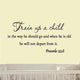 VWAQ Train Up a Child in the Way He Should Go Proverbs 22 6 Wall Decal Religious