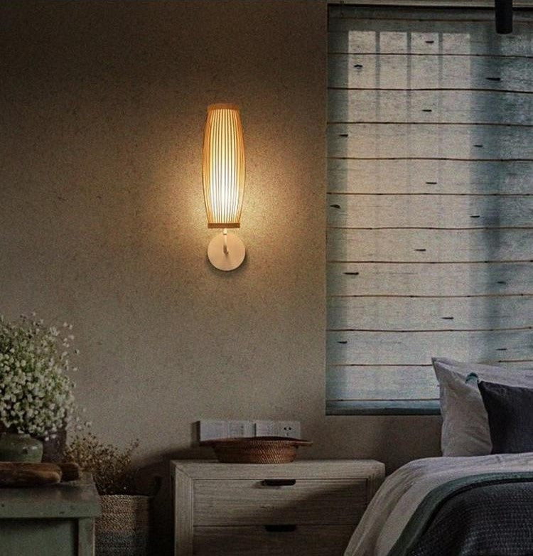 Rubi | Modern Japanese Bamboo Wall Lamp