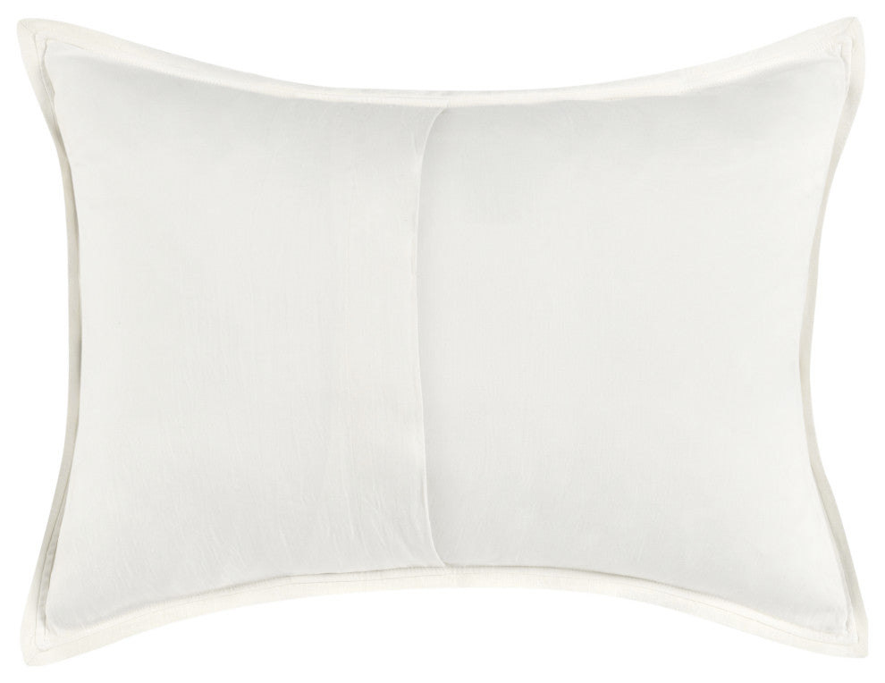 Talia Cotton Linen Blend Shams, Natural, Ivory, Standard Sham