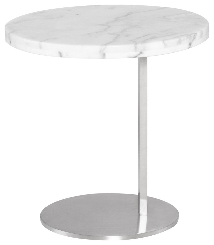 Alize Side Table In White Marble