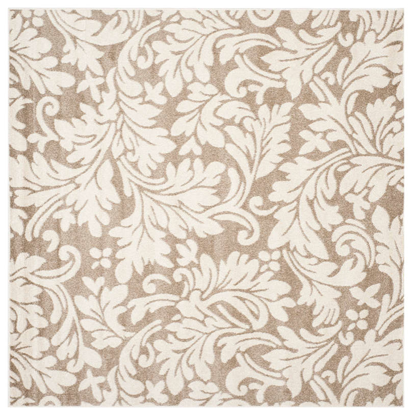 Safavieh Amherst Amt425S Outdoor Rug, Wheat/Beige, 9'0"x9'0" Square