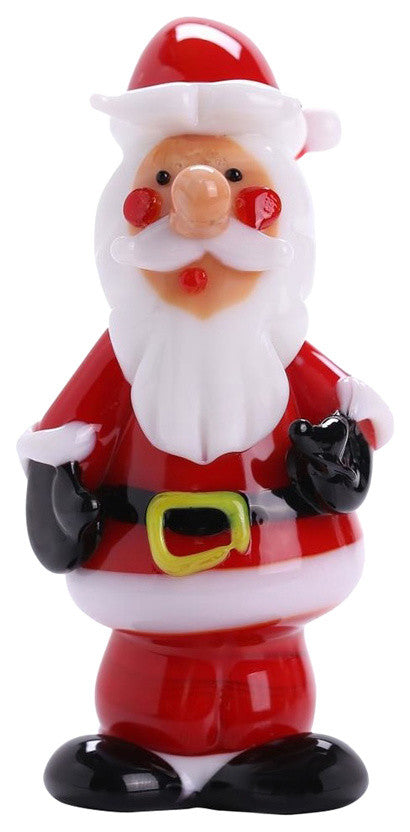 Murano Christmas Winter Decorative Glass Standing Santa Figurine