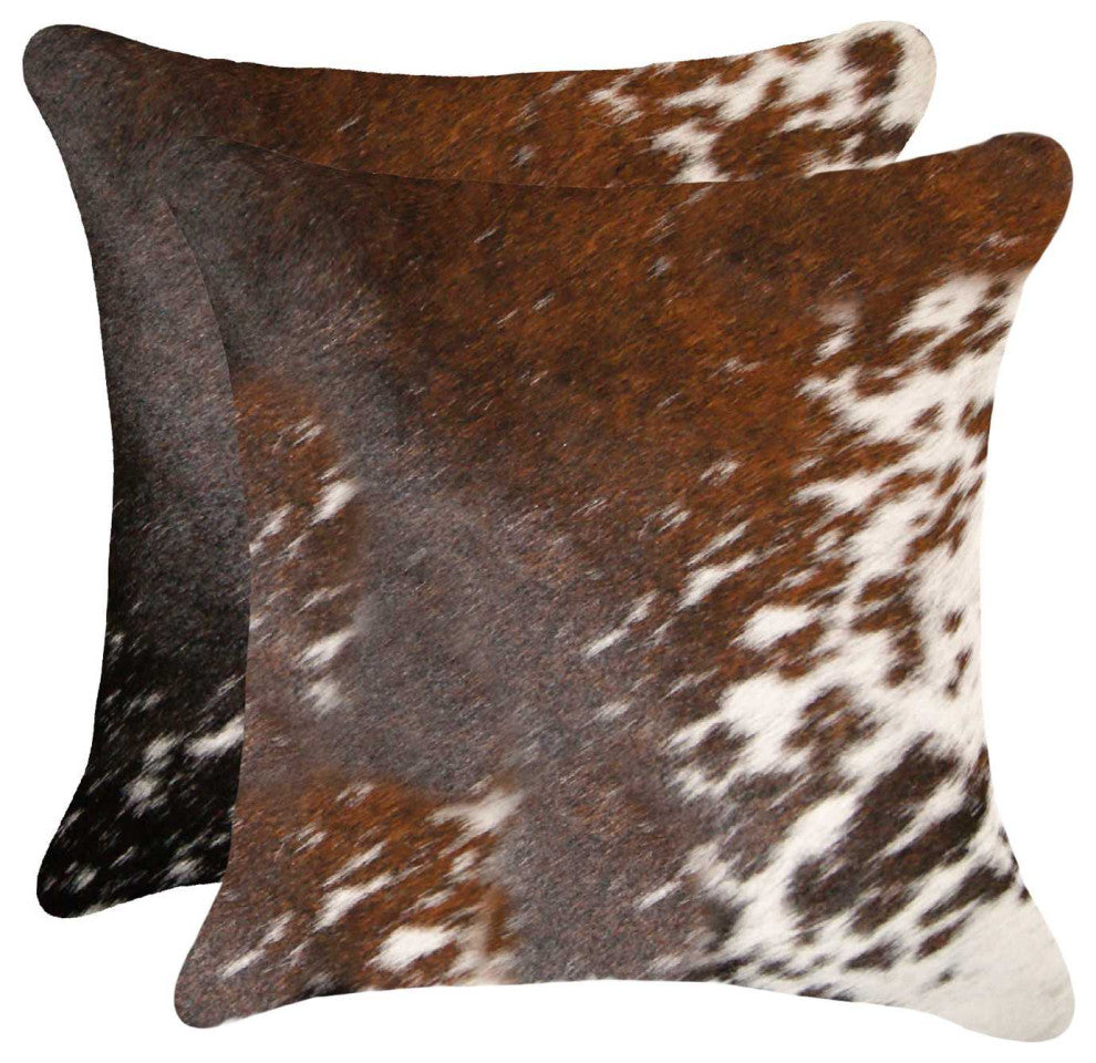 Salt and Pepper Cowhide Pillow, Set of 2