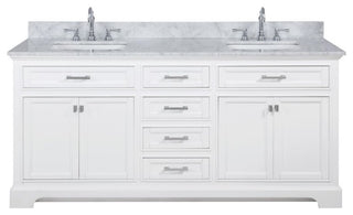 Milano 72" Double Sink Vanity, White