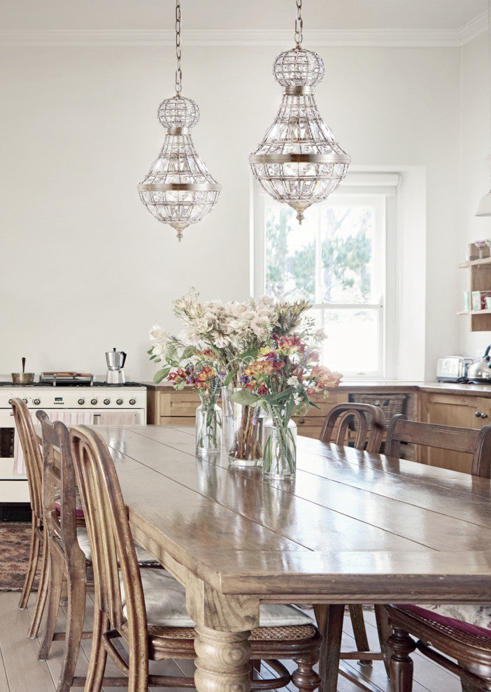 Regina Crystal, Metal Empire LED Chandelier, 12"