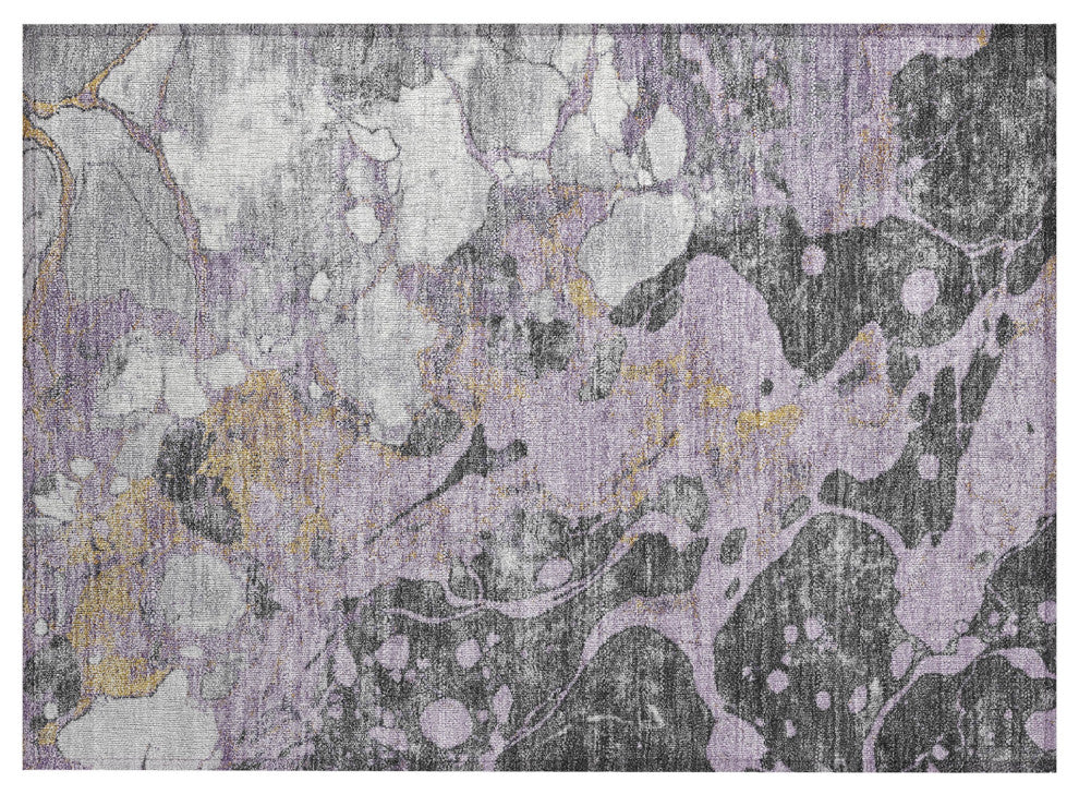 Machine Washable Indoor/Outdoor Chantille ACN1909 Violet 1'8" x 2'6" Rug