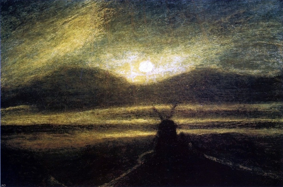 Albert Pinkham Ryder The Old Mill by Moonlight Gallery Wrapped Canvas Print