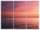 "Reddish Serene Maldives Seashore" Metal Wall Art, 3 Panels, 36"x28"