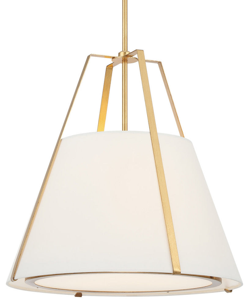 Crystorama Lighting Group FUL-904 Fulton 3 Light 20"W Pendant - Antique Gold