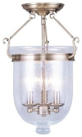 Livex Lighting 3 Light Antique Brass Ceiling Mount - 5082-01