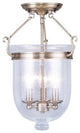 Livex Lighting 3 Light Antique Brass Ceiling Mount - 5082-01