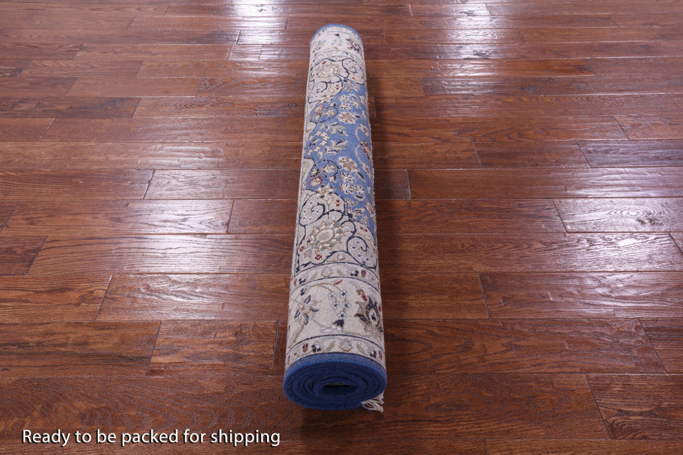 Persian Nain Wool and Silk Handmade Rug 4' 3" X 6' 1" Q11649