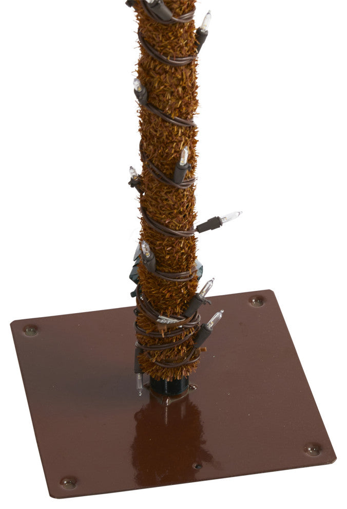 6' Christmas Palm Artificial Tree With 200 Warm White LED Lights