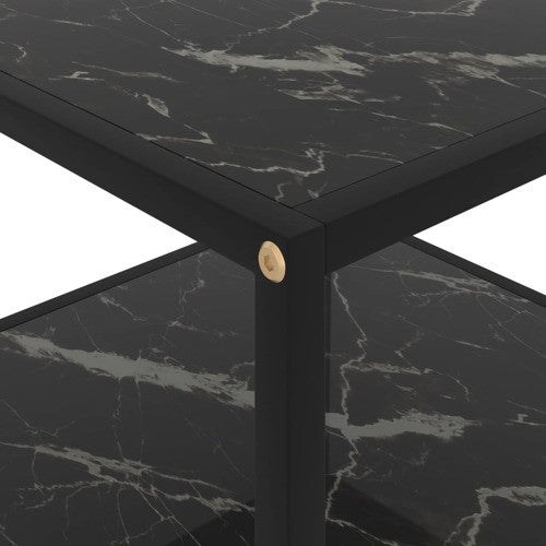 vidaXL Coffee Table End Table Living Room Sofa Table Black Tempered Glass