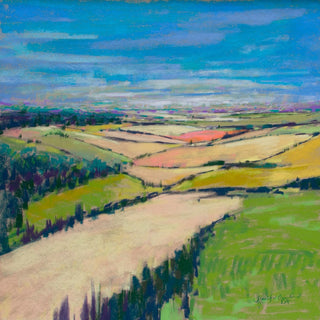 "Patchwork Fields XII" Painting Print on Wrapped Canvas, 24x24