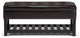 Cosmopolitan Storage Ottoman Bench With Open Bottom, Tanners Brown Faux Leather