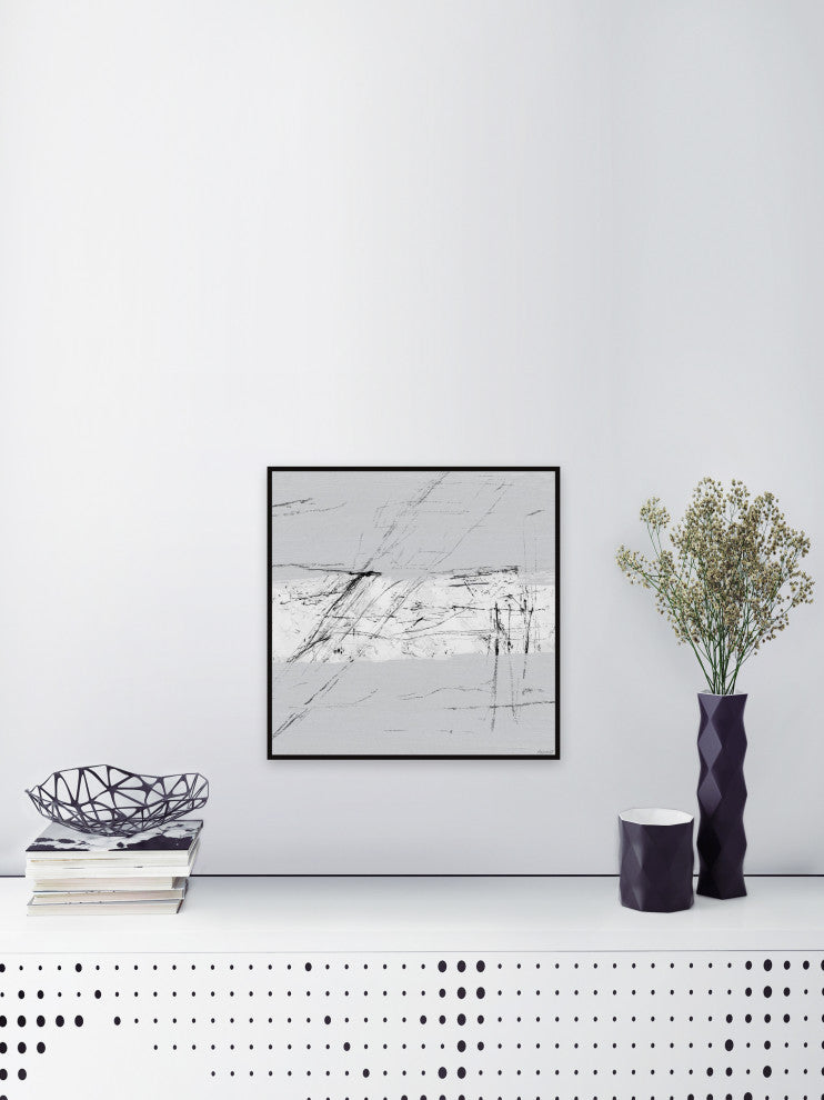 "Bedrock Exposures" Floater Framed Painting Print on Canvas, 18x18