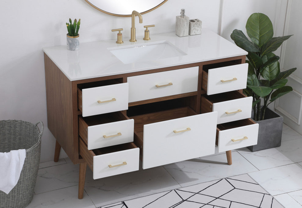 Home Living White 48" Bathroom Vanity