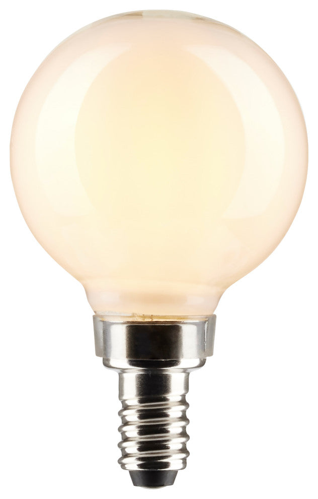 4.5W G16.5 LED, White, Candelabra Base, 2700K, 350 Lumens, 120V, 2-Pack