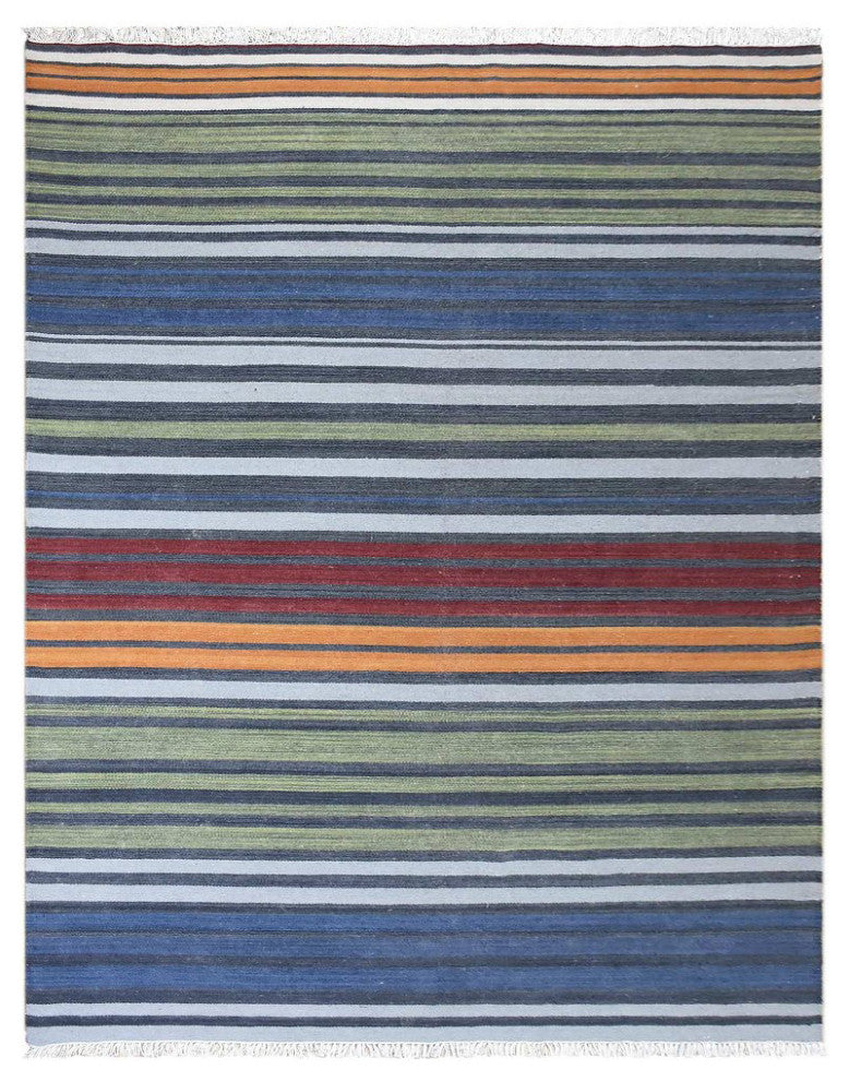 HAND WOVEN FLAT WEAVE KILIM WOOL ECO-FRIENDLY AREA RUGS-Contemporary,Multicolor