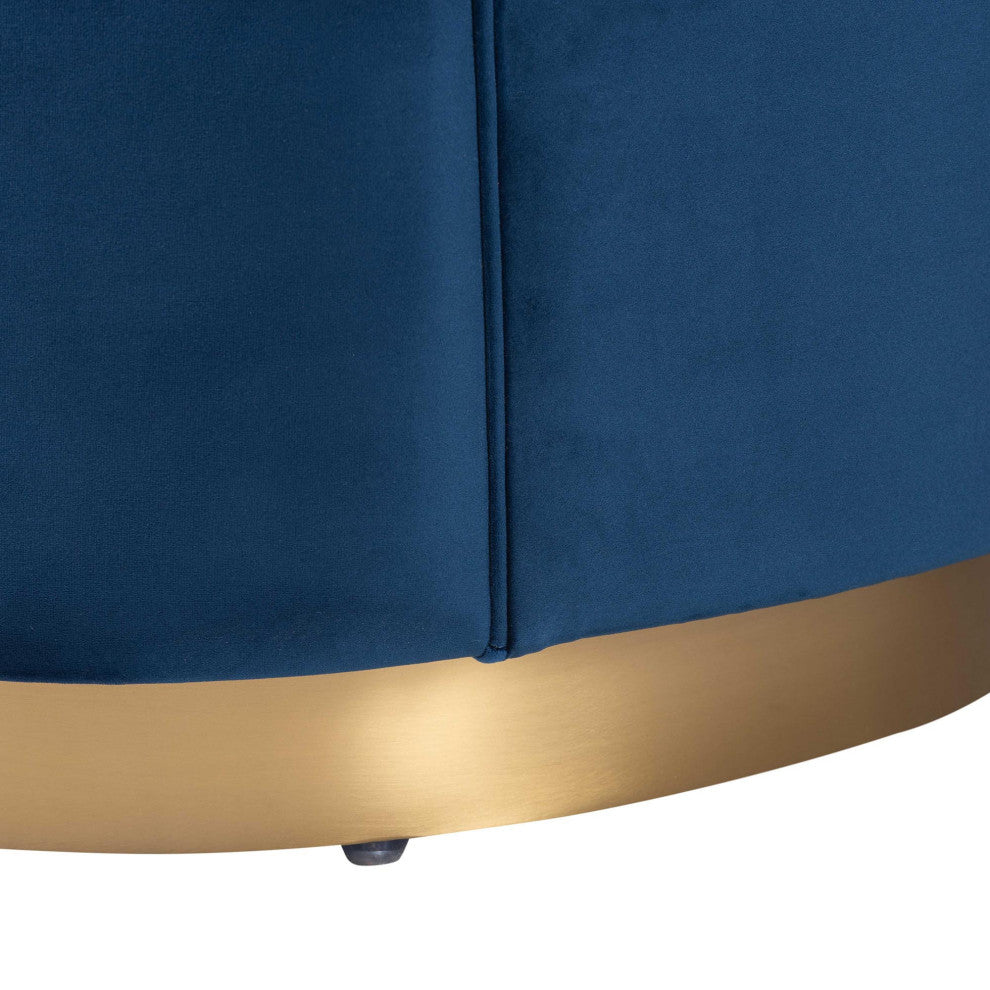Rosy Glam Navy Blue Velvet Sofa