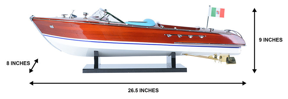 Riva Aquarama Painted Medium Wooden Handcrafted boat model