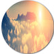 Sky Above Floating Clouds, Landscape Disc Metal Wall Art, 23"