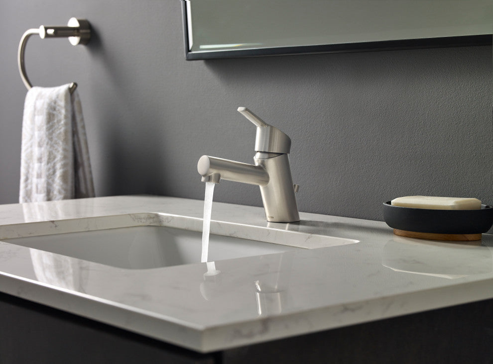 Amalfi Single Handle Lavatory Faucet Chrome, Brushed Nickel