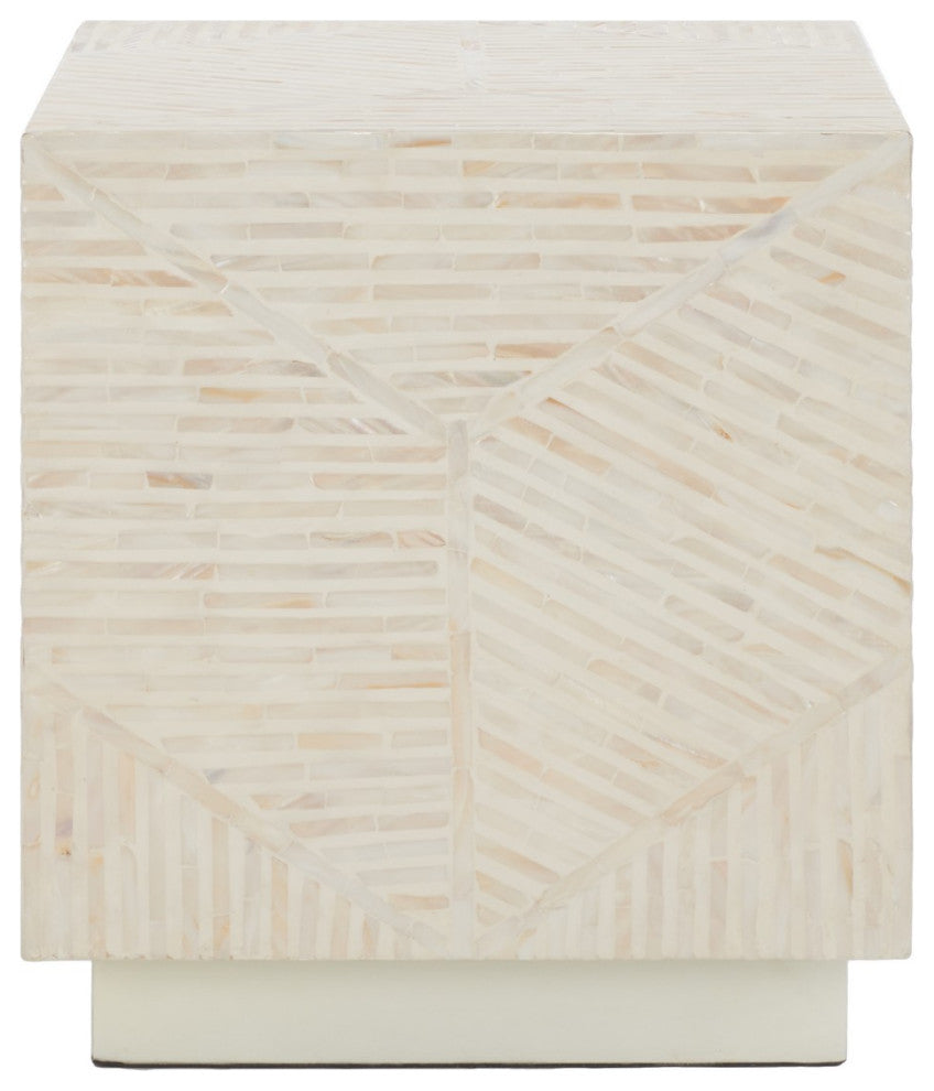 Safavieh Kiely Square Stool, Champagne