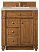 Bristol 30" Vanity, Saddle Brown, Eternal Marfil Quartz Top