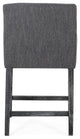 Chaparral Contemporary Fabric Upholstered Wood 26" Counter Stools, Set of 2, Charcoal/Gray