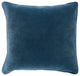 Surya Safflower Dark Blue Pillow Shell With Polyester Insert 22"H X 22"W