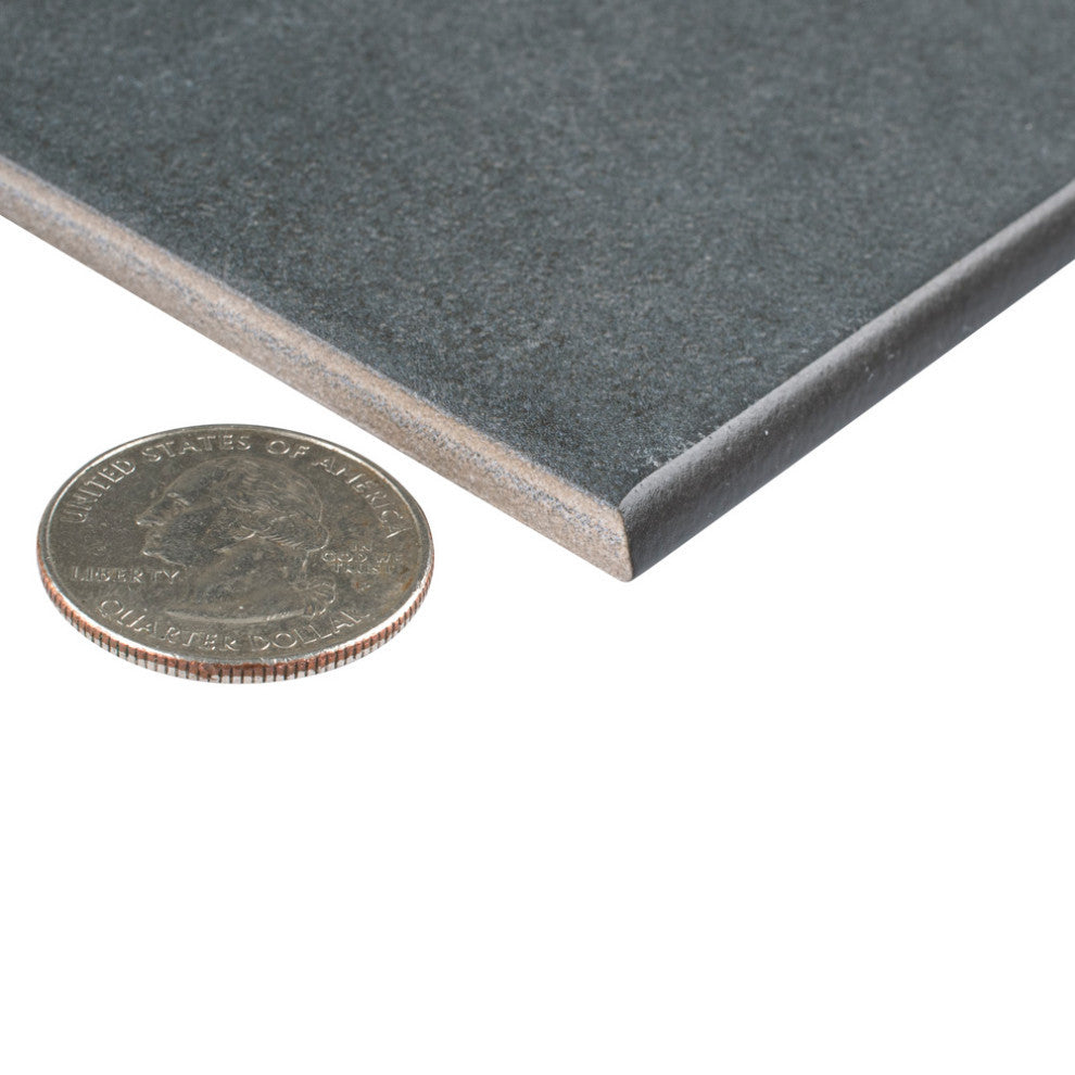 Twenties Bullnose Black Ceramic Floor and Wall Trim