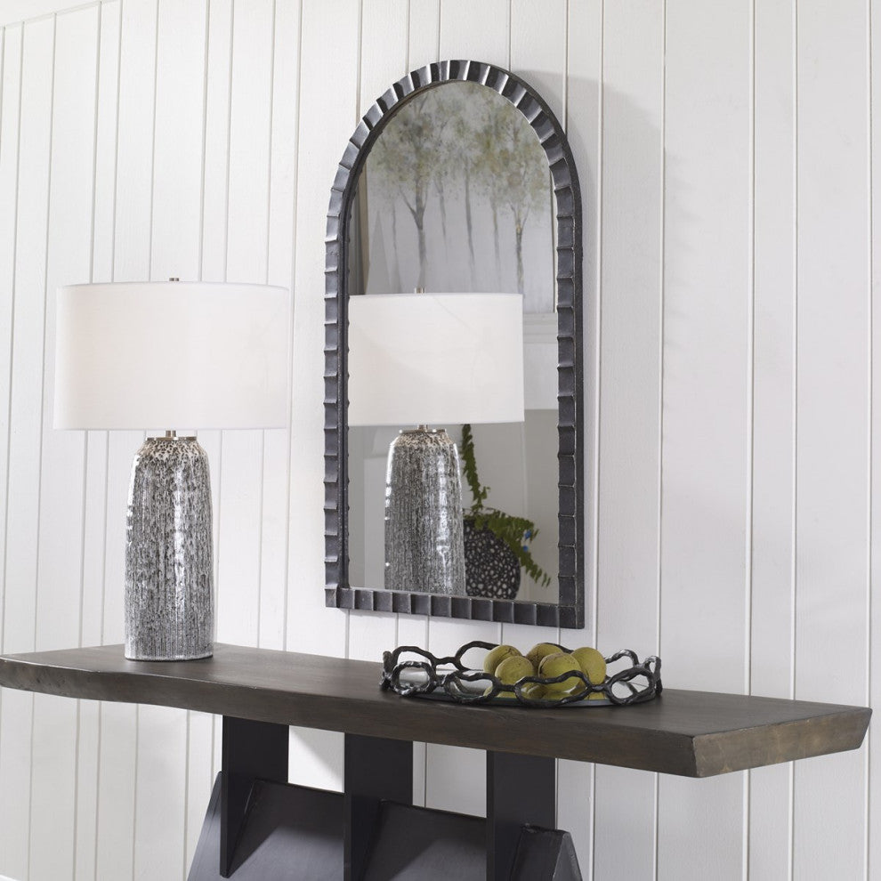 Uttermost Dandridge Black Arch Mirror 09784