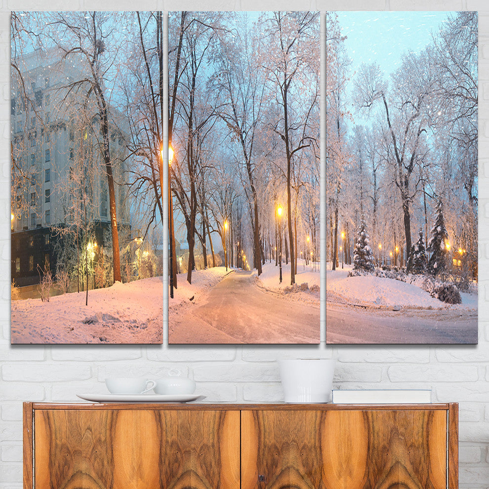 "Mariinsky Garden Panoramic View" Photo Wall Art, 3 Panels, 36"x28"