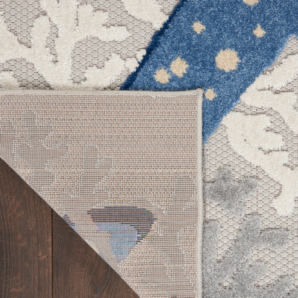 Nourison Aloha 7' x 10' Blue/Grey Coastal, Nautical & Beach Area Rug