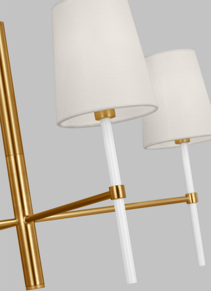 Monroe Small Chandelier, Burnished Brass
