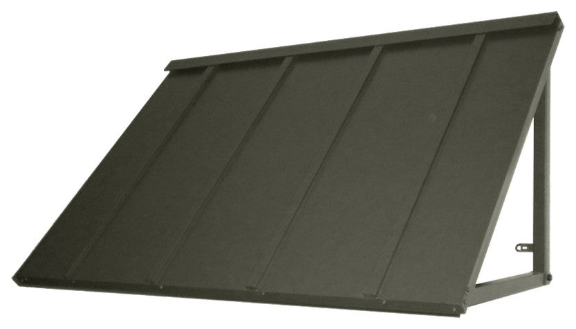 Awntech 3' Houstonian Standing Seam Metal Awning, Pewter
