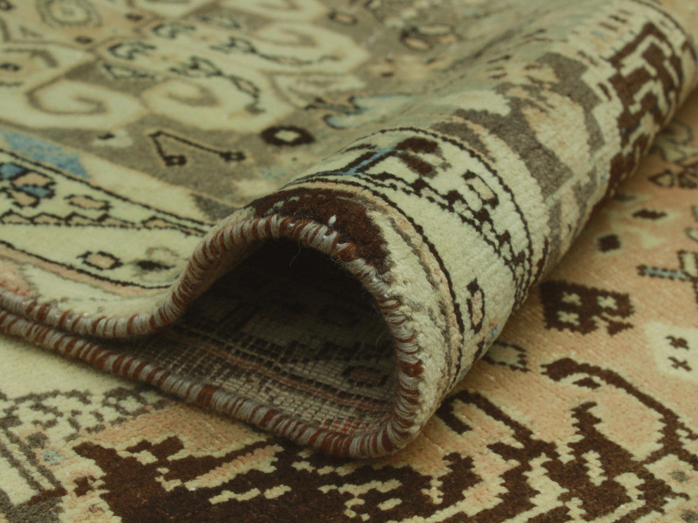 Fine Vintage Distressed Enyd Beige Rug