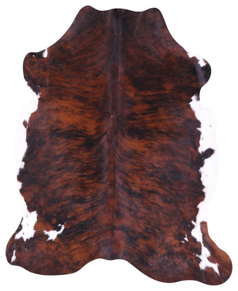 7' 1" X 5' 10" Brindle Natural Cowhide Rug C1990