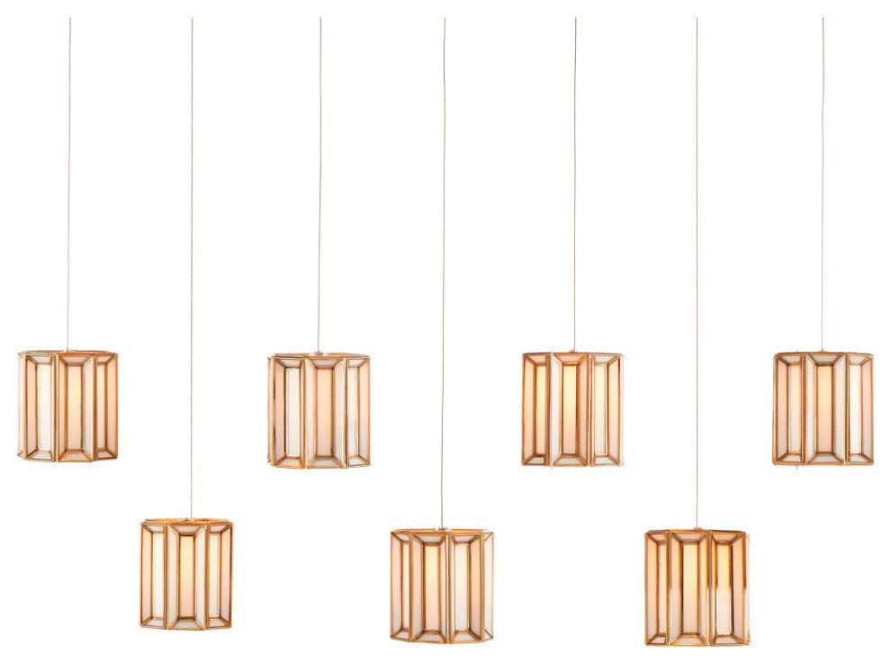 Daze Rectangular 7-Light Multi-Drop Pendant